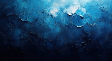 Abstract Blue Grunge Texture Background Vintage Dark Paper Wall Art