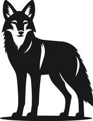 Coyote animal vector silhouette