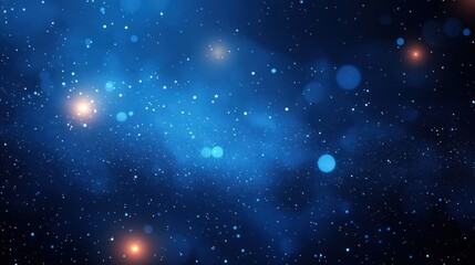 Abstract Cosmic Background with Glowing Orbs and Starlight for Festive Motion Graphics