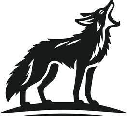 Coyote animal vector silhouette
