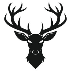 Naklejka premium deer head vector