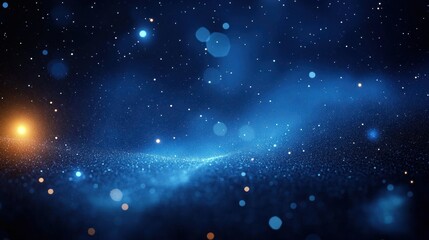 Fototapeta premium Glowing Cosmic Background with Bokeh Light Effect for Magical Abstract Design