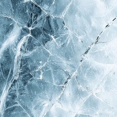 Obraz premium Fractured Ice Abstract: A stunning macro view of cracked ice, revealing intricate patterns and textures, offering a sense of fragility and the beauty of nature's raw elements.