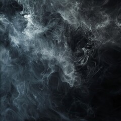 Obraz premium Abstract Smoke Swirls: Ethereal, swirling smoke patterns create a captivating abstract image with shades of gray and dark smoky colors, ideal for artistic projects or design backgrounds.