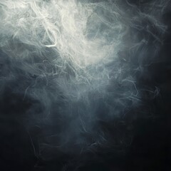 Obraz premium Ethereal Smoke Formation: Abstract, swirling smoke against a darkened backdrop creates a mesmerizing visual that evokes mystery, depth, and a touch of the surreal.