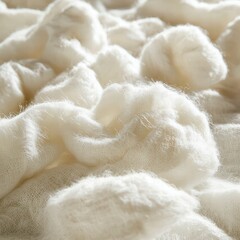 Soft Cloud: A close-up shot of fluffy cotton clouds, with soft texture, offering a cozy and comfortable feeling.