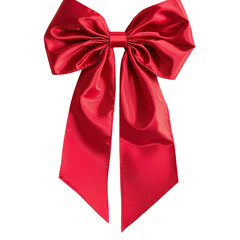 red gift bow isolated