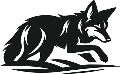 Coyote animal vector silhouette