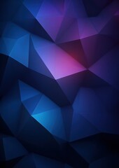 Obraz premium Dark Blue and Purple Gradient Abstract Polygonal Geometric Background with Soft Ambient Lighting