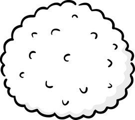 Illustration of rice ball
