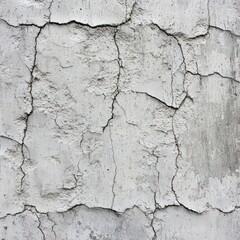 Fototapeta premium Weathered Wall Textures: A close-up view reveals a weathered, textured wall surface, its intricate network of cracks and fissures tell a story of time and exposure.