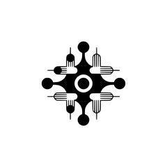 Abstract Geometric Design with Circles & Lines, Minimalist Aesthetic