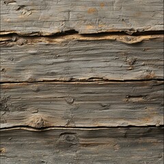 Weathered Wood Texture: Close-up texture of aged, weathered wood showcases the intricate details of natural grains and rustic character, representing time and history.