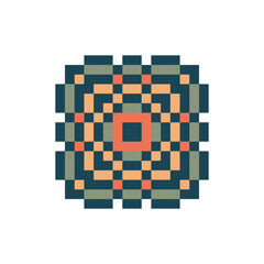 abstract shape retro pixel art