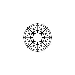 Geometric Starburst Logo, Minimalist Design, Modern Abstract Branding