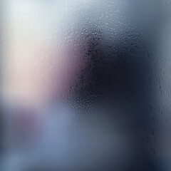 Obraz premium Damp Glass Mystery: A serene and moody shot capturing condensation on a glass pane, forming an abstract display of water droplets.