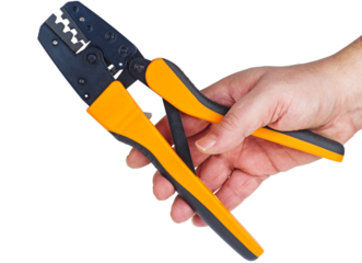 Hand hold crimper isolated on a white background