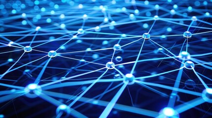 Obraz premium Digital cloud network background with interconnected servers.