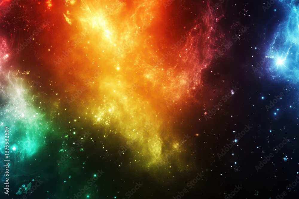 Aufkleber Colorful abstract animated background with vibrant gradients and cosmic elements, Abstract animated background Gradient colors