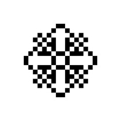 abstract shape retro pixel art