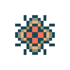 abstract shape retro pixel art