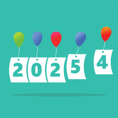 Happy New year. Design. Balloon