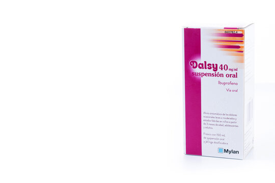 Dalsy medicine syrup box isolated on white background