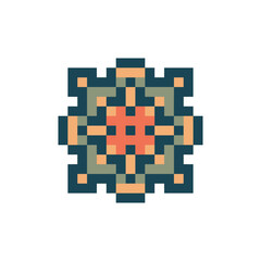 abstract shape retro pixel art