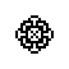 abstract shape retro pixel art