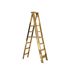 wooden ladder isolated on white