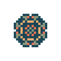 abstract shape retro pixel art