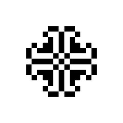 abstract shape retro pixel art