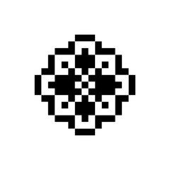 abstract shape retro pixel art