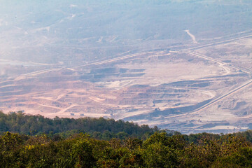 aerial view of the mountains