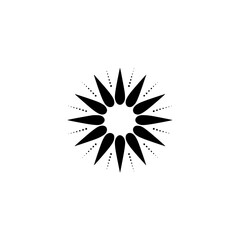 Fototapeta premium Abstract Sunburst Design in Black and White