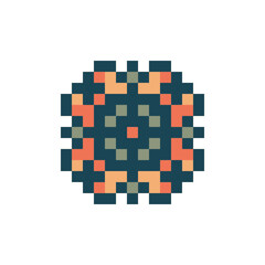 abstract shape retro pixel art