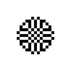 abstract shape retro pixel art