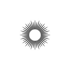 Minimalist Sunburst Illustration on Neutral Background