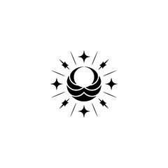 Abstract Black & White Logo Design, Starburst, Modern Branding