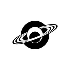 Minimalist Saturn Planet Logo Design