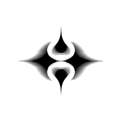 Abstract Black & White Geometric Drop & Burst Design