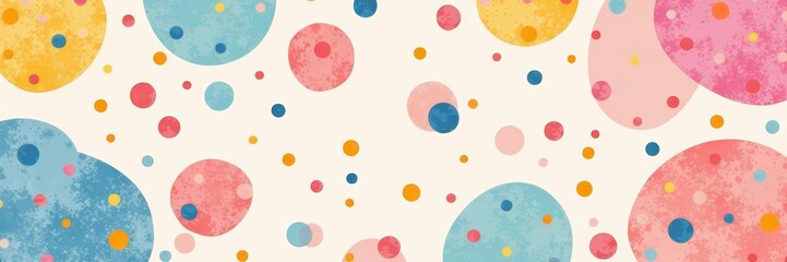 Hand-painted spotted pattern in pastel colors for a trendy design, abstract, hand-painted, brush strokes