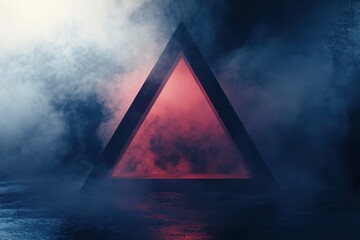 Dynamic logo reveal transition featuring a geometric triangle design with dramatic lighting effects, intro logo reveal transition alpha