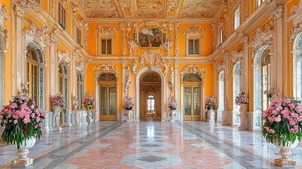 Obraz premium Grand Palace Hall, Ornate Interior