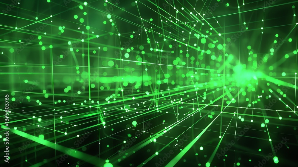 Poster abstract background of glowing plexus. futuristic technology concept. 3d rendering.