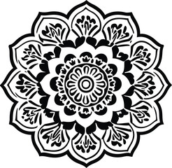 Abstract floral Mandala background