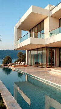 Luxury house with infinity pool near the sea
