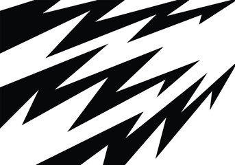 Abstract black and white background with spikes and zigzag line pattern work