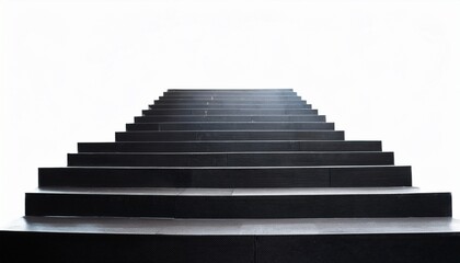 Fototapeta premium black stairs isolated on white or white background