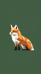 Obraz premium Geometric Fox Portrait
